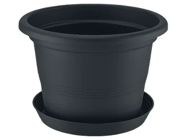 Vaso per piante con sottovaso, 39 cm