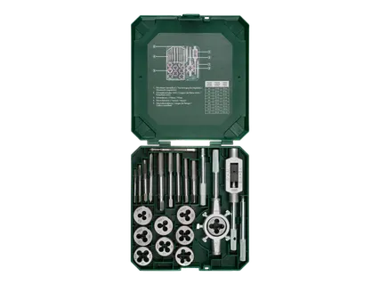 Set maschi e filiere, 21 pezzi